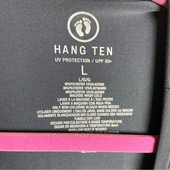 Hang Ten Men’s Size Large Sun Shirt Long Sleeve Tee Navy Blue 50 UPF Lightweight - Picture 6 of 8